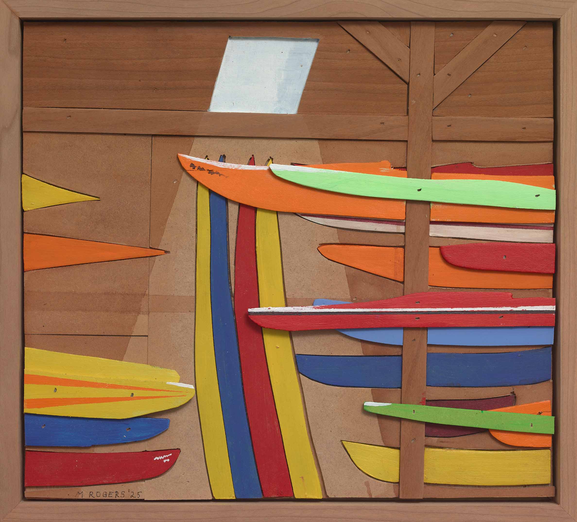 MAC ROGERS, Nonesuch Oar & Paddle, 2025, mixed media, 11.75 x 13 inches